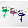 Flamingo Shaped Aluminum Bottle Opener with Key Chain